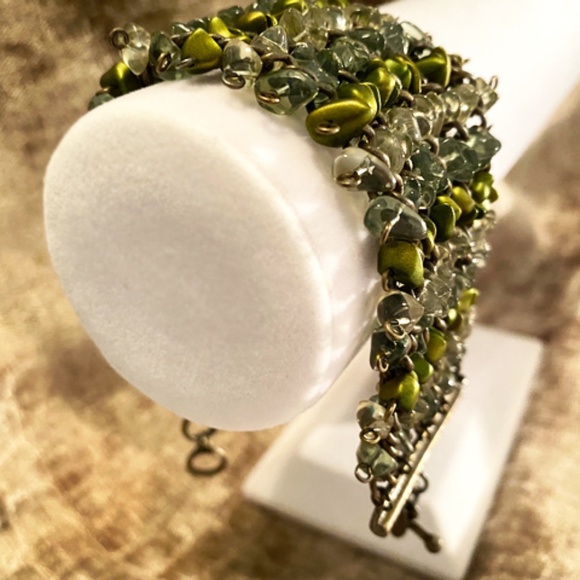 ANTHROPOLOGIE Tigers Eye Stone / Quartz Bracelet - Picture 4 of 4